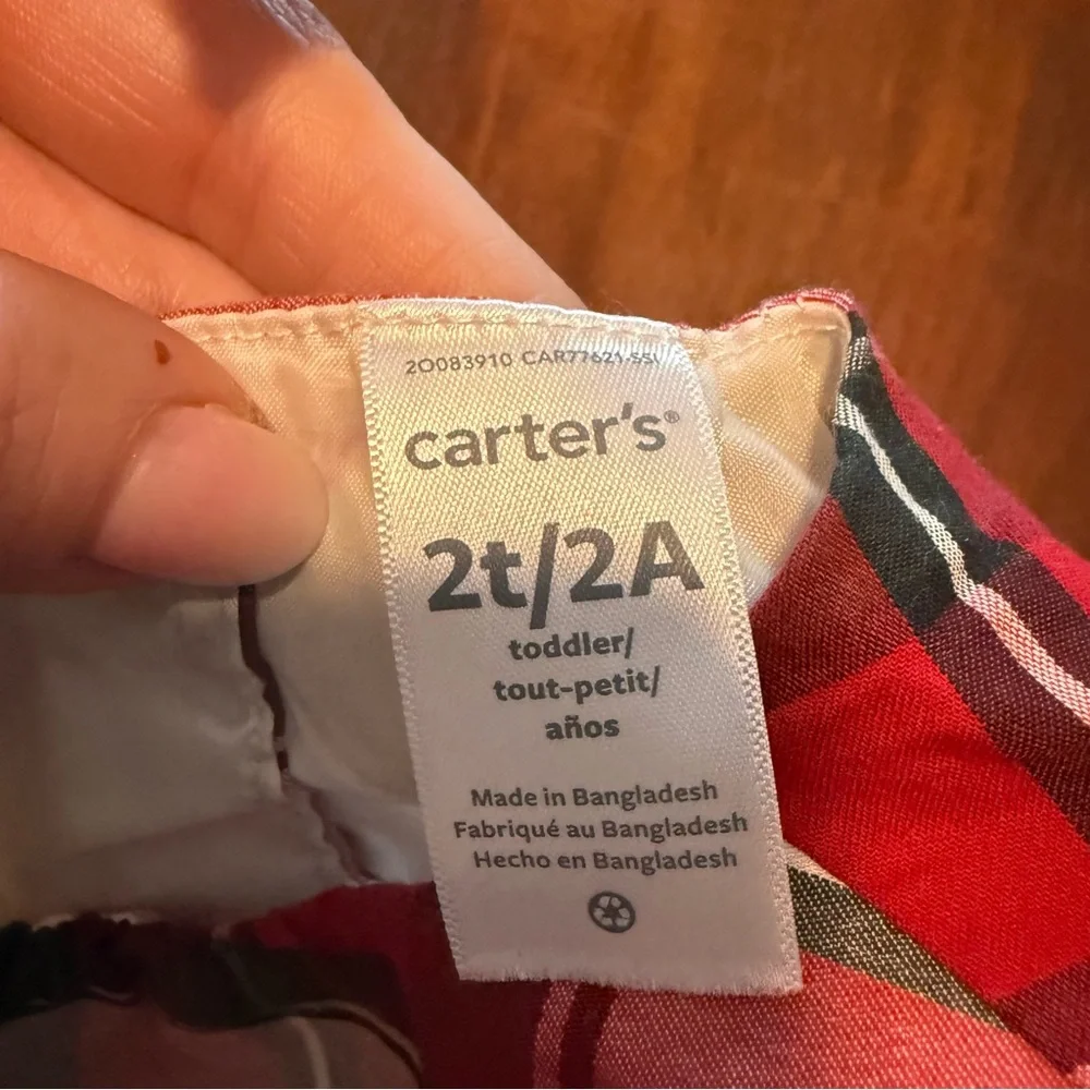 Carter's‎ Red and Gray Plaid Dress